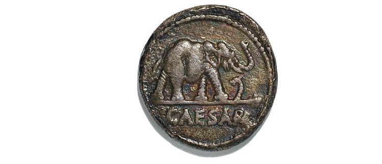 Denarius of Julius Caesar with Elephant