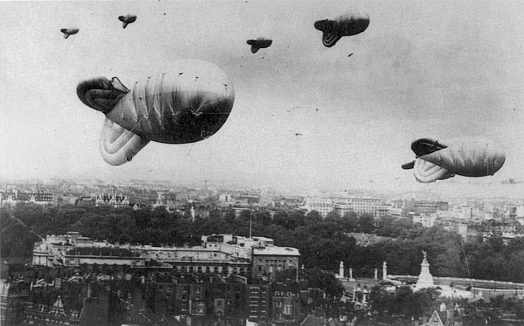 Barrage Balloons over London