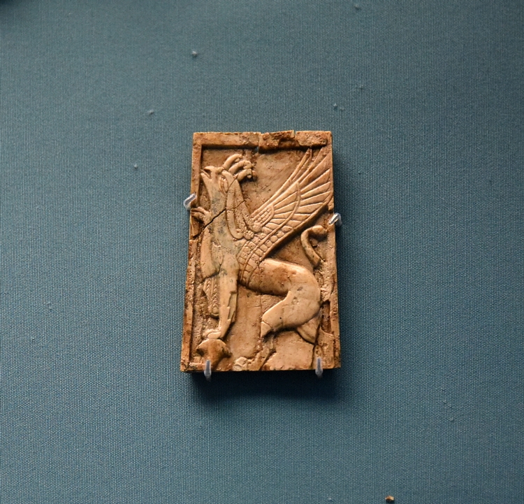 Nimrud Ivory Panel of a Winged Animal